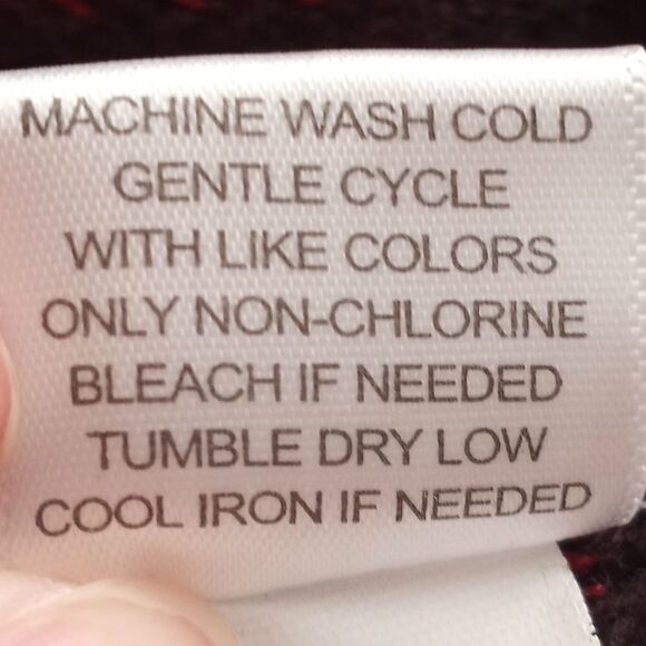 ONE WORLD RED & BLACK CARDIGAN SZ.2X GUC - Picture 7 of 7